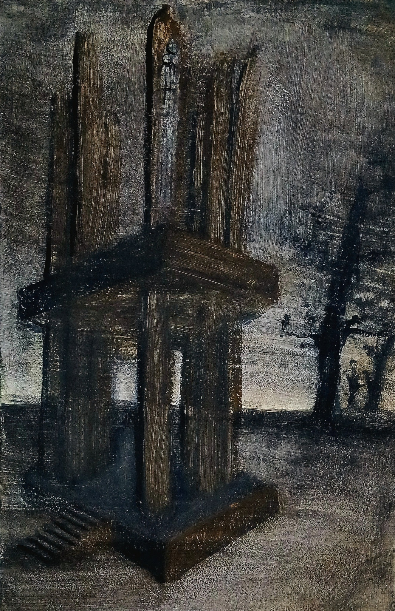 Il lume della ragione — Mixed media on canvas, 2024. Eugenio Dallari