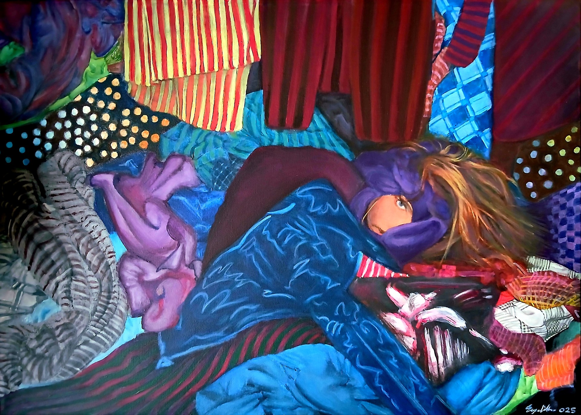Persone — Acrylic and gouache on canvas, 2025. Eugenio Dallari