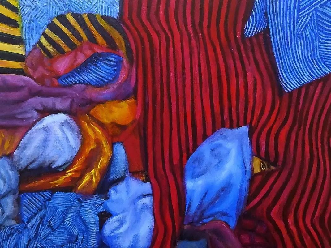 Sipario — Acrylic and gouache on canvas, 2025. Eugenio Dallari